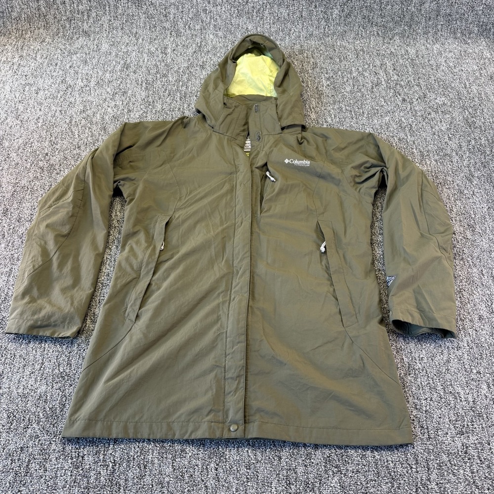 Columbia Sportswear Titanium Windbreaker Jacket Womens Medium Olive Green Lined